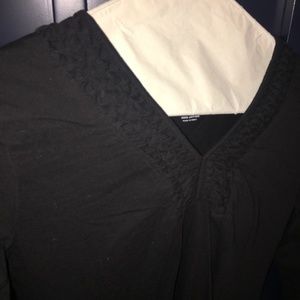 Talbot's black boatneck blouse Sz P 0